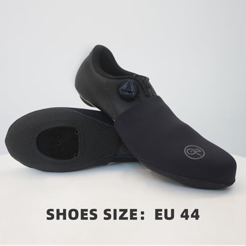 YKYWBIKE Cycling Shoe Covers Thermal Shoe Toe Covers Winter Cycling Overshoes Protectors Windproof Half Shoecover for Men Women Bike Shoe Covers for Mountain Road Bike Black 1 Pair