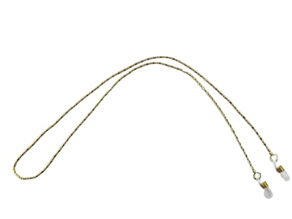 Bhavya Optic® Unisex Metal Gold Finish Spectacle Chain Lanyard for Eyewear Frames Anti-Slip Eyeglasses Holder Sunglasses Reading Glasses Retainer -Gold-image-2