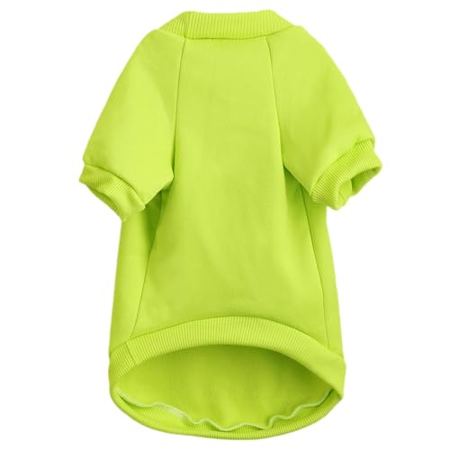 Image of Soft Puppy Sweater for Small Dogs Pullover, Light Green S | Elastic Cuffs Pet Clothes, Holiday Party Matching, Fall Winter Daily Outfit, Soft Breathable Machine Washable Sweatshirt