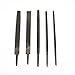 5-Piece 6 Inch (150mm) Industrial Alloy Steel Files Set with Flat, Round, Half Round, Triangle, and Square Shapes, Medium-Toothed Rasp for Metalworking and Woodworking