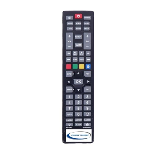 Image of Compatible Remote Control for Ossywud Smart Led Tv (Please Match Your Old Remote with Given Image, for Work It Must Be Exactly Same As Shown in Image)