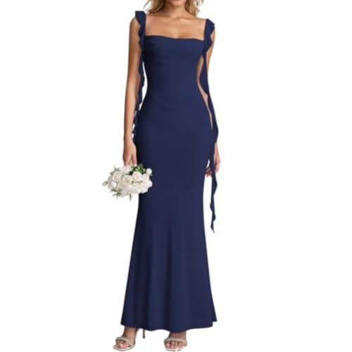Robe élégante longue pour mariage et réception chic en taille S-XL
