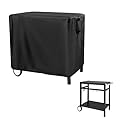 Andacar Prep Table Cover for Royal Gourmet Double-Shelf Movable Dining Cart Table, 40inch Outdoor BBQ Cart Cover Buffet Grill Table Cover Bar Tool Cart Cover Cooler Covers Waterproof