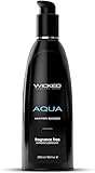 Wicked Sensual Care Aqua Water Based Lube, Non Sticky and Long Lasting Lubricant for Men and Women, Vegan, Fragrance Free and Paraben Free, Personal Lubricants for General Use, 8.5 fl oz