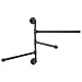 MyGift Wall Mounted Bathroom Towel Rack, Black Metal Industrial Pipe Design Swivel 3 Bar Towel Rack