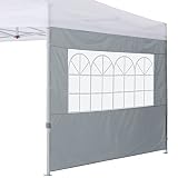 COOSHADE SunWall with Window for 10x10 Pop up Canopy Tent, 1 Pack Sidewall with Window Wall Only (Gr