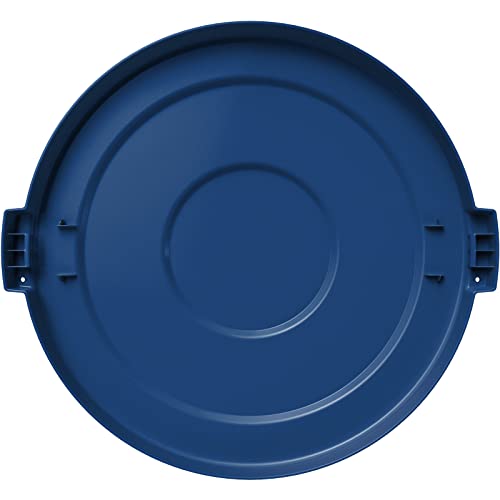Image of SPARTA Bronco Lid for 20 Gal. Trash Can, Durable, Food-Safe, NSF and HACCP-Compliant, Lid for Commercial Use (Container Sold Separately - Fits Bronco Only), Polyethylene, 20 Gallon, Blue (Pack of 6)