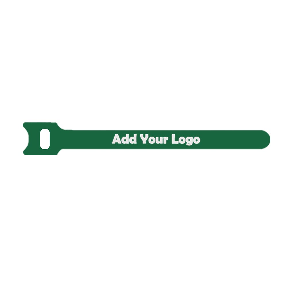 Muka 500 Stück Klettkabelbinder personalisierbare Kabelbinder Klettband für Home Office Büro- Grün