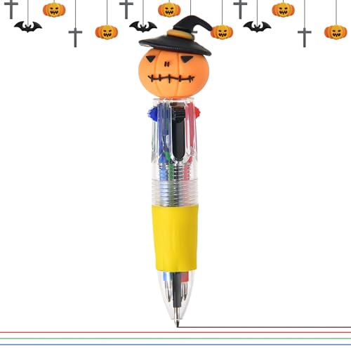 ハロウィン 多色ペン - 収納式マルチカラーかわいいボールペン | 各種インク筆記具 事務用品 日記用 ギフト向け