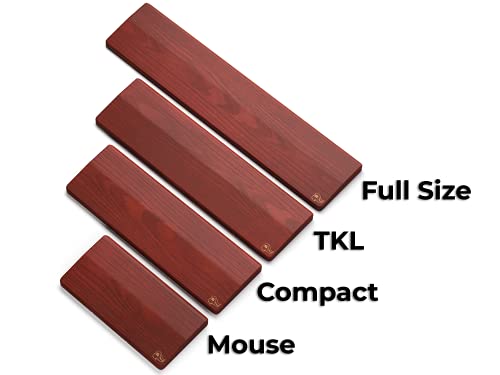 Image of Glorious Gaming Wooden Wrist Rest - Compact - Brown - Mechanical Keyboards Wood Ergonomic Palm Rest| 12x4 inches /19mm Thick (GV-75-BROWN)