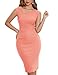 MUXXN Lady Cut V Neck Ruched Package Hip Formal Business Dress (Peach L)
