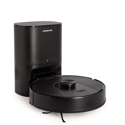 CREATE / NETBOT LS80 / Robot Aspirador Inteligente 8000 Pa con función friegasuelos y Base de Auto Vaciado/Mapeo 3D con tecnología láser, depósito 300 ml, 45W