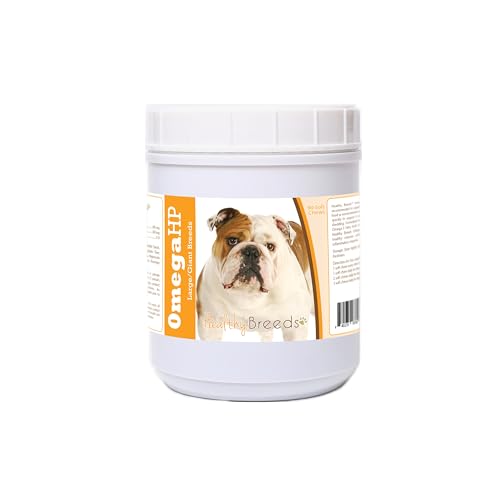 Image of Healthy Breeds Bulldog Omega HP Fatty Acid Skin and Coat Support Soft Chews 90 Count