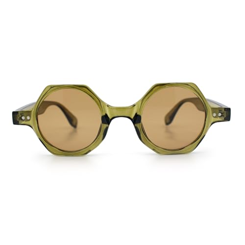 SA106 Hipster Round Circle Lens Octagon Plastic Hustler Sunglasses4