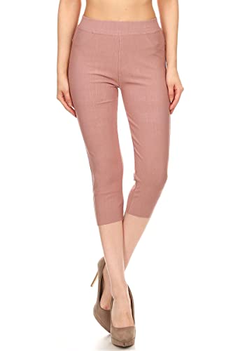 Image of Leggings Depot Women's Cotton Blend Stretch Pull-on Jeggings Casual Pants with Pockets (Available in Plus Size)