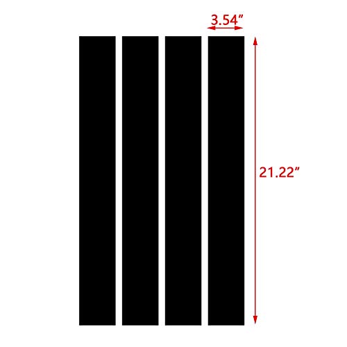 Image of x xotic tech Fender Stripes Hash Marks Vinyl Decal Universal Compatible with Car Truck Sticker Racing Stripe(Black)