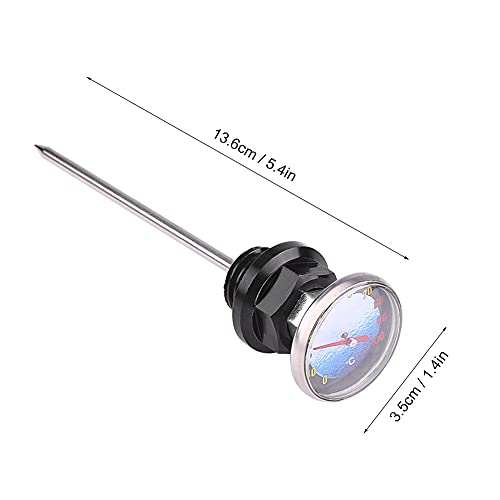 WOHPNLE Motorradöl -Tauchstick, Überwachung leicht Ölmesserthermometer kompakt und fahrungsfreundliches Motorradwerkzeug für den Straßenrand und den Heimgebrauch (Black)