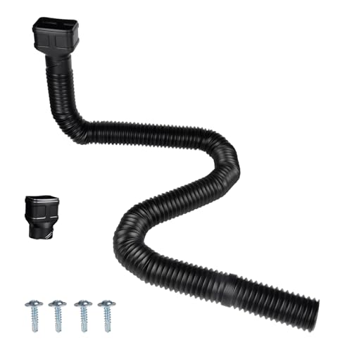 Prestantious 16.5ft Long Downspout Extender 3.1 OD Gutter Downspout Extensions Pipe for 34 and 23 Downspout Inside Diameter 2.6 Inches Flexible Pipe Stretched Length 16.5ft Black 1-Pack