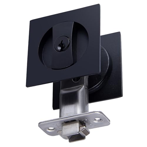 Set de Herrajes para Puerta Cuadrada de bolsillo con Cerraduras de Privacidad Fácil Instalación para Grosor de 30-50mm miniatura 6