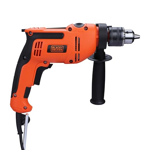 BLACK+DECKER BED550-IN 550 W, 13mm Corded Variable Speed Ergonomic Reversible Hammer Drill with Lock On Button For Home & DIY Use for Masonry, Steel & Wood, 1 Year Warranty, ORANGE & BLACK - Image 17 thumbnail