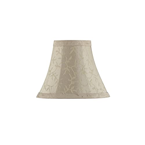 Image of Aspen Creative 30077-9A, Bell Clip-On Chandelier Lamp Shade, Beige, 3 inch Top x 6 inch Bottom x 5 inch Slant Height, Set of 9