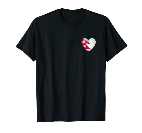 Drapeau du Népal Heart Pride Shirt Hommes Femmes Enfants T-Shirt