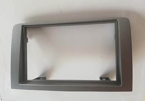 Mascherina telaio autoradio Adattatore stereo 2 doppio ISO Din compatibile per Lancia Musa 2007> Argento scuro MS239S/ST
