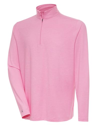 Antigua Hunk Quarter Zip Pullover, Dark Red Heather, Medium3