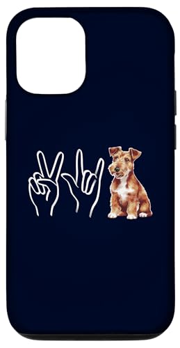 Carcasa para iPhone 14 Pro Piace Love Welsh Terrier divertido dueño de mascotas amantes de los perros