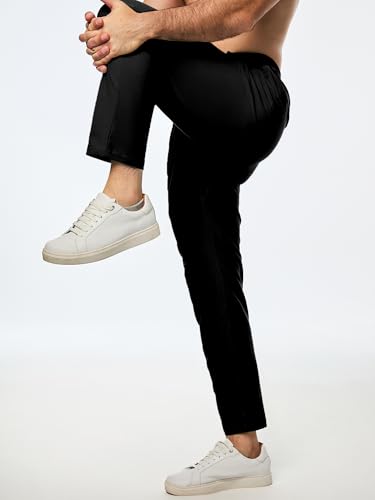 JMIERR Mens Chino Pants Casual Stretch Golf Pants Waist Tapered Trousers Lightweight Comfy Pants with Zipper Pockets3