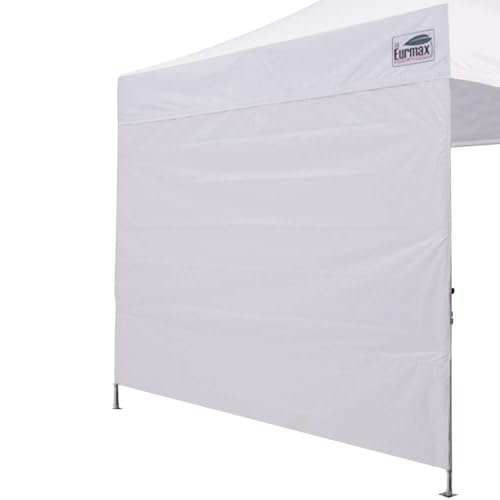 Image of Eurmax USA 10x6.4 Pop Up Canopy SunWall-UV Protection for Tents,Blocks Sunlight&Wind,Water Resistant Side Wall Only,Easy Hook & Loop Installation,Fit for 10FT Straight Leg Shelters&Gazebo,White