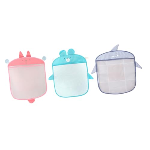 SUPVOX 3 piezas Organizadores de Juguetes de Baño Bolsa de Malla para Bebés y Pequeños Secado Rápido Bolsa Colgante de Poliéster Duradera para Baño Cocina y Sala