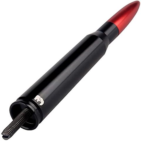 ONE250 Bullet Style Antenna, Compatible with Chevy & GMC Trucks All Models - Will fit Any Chevrolet Silverado, Chevrolet Colorado, GMC Sierra or Denali (Red) Cover