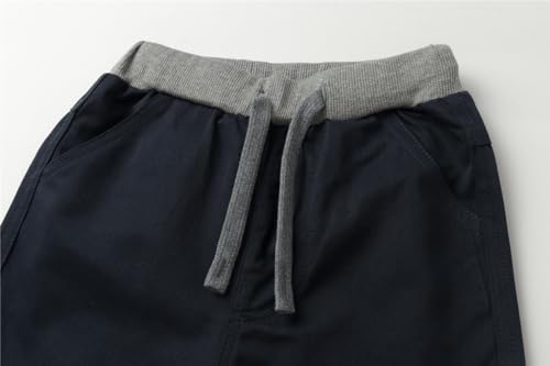 Mud Kingdom Toddler Boys Cotton Pull On Pants Adjustable Elastic Waist 3-9 Years3