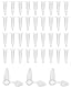 KGDUYC 50 Stück Zentrifugenröhrchen, leere Probenröhrchen, Reaktionsröhrchen, Koksröhrchen mit Bajonettverschluss, leere Kapseln, Kunststoff-Zentrifugenröhrchen, 1,5ml
