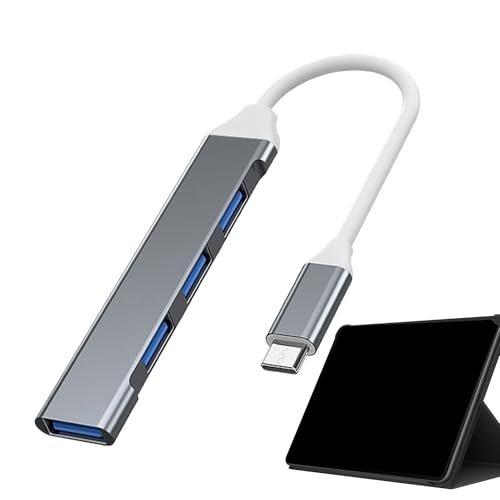 Hub USB de alta velocidad – Base de expansión compacta, estación multipuerto, adaptador 3.0 tipo C | Gran solución para dispositivos portátiles, unidades de almacenamiento, estaciones de trabajo y