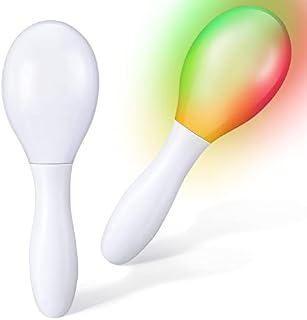 LED Light up Maracas Multi Colour Light up Maracas Toys Percussion Rattle Shaker Noisemaker Cheering Props Party Favors for Concert Bar Party