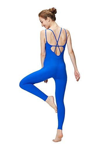 Image of LOVESOFT Workout Jumpsuits for Women Sleevesless Bodycon Backless Unitard