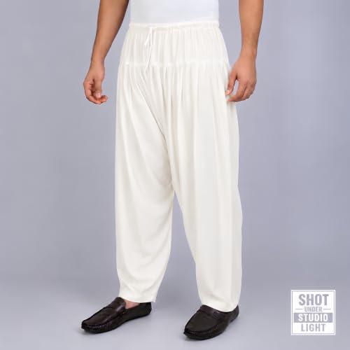 Image of Men's Premium Viscose Rayon Punjabi Patiala Salwar | Traditional Dhoti Style Pant for Men