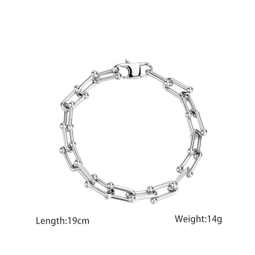 Stainless Steel Horseshoe U Shaped Bracelet Bangle Women Men Fashion Trendy Bracelets Jewelry Gift4