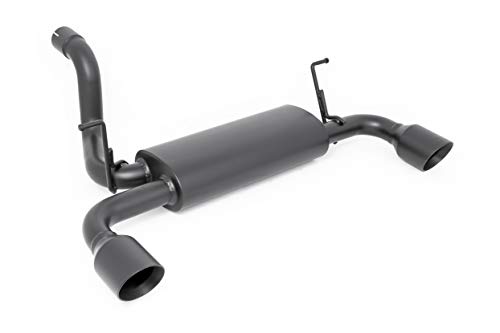 Rough Country Black Performance Exhaust for 18-20 Jeep JL w/Black RC Tips -96003