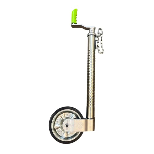 Maxa 48mm Trailer Jockey Wheel Ribbed 500kg - Heavy Duty Ergo Handle AntiSlip Shaft