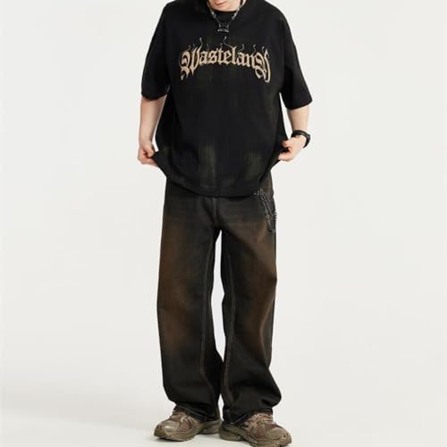 Y2k Baggy Jeans Men Vintage Hip Hop Style Skater Jeans Denim Loose Fit Dance Pants4