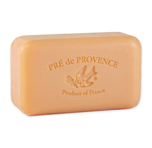 Image of Pre de Provence Artisanal Soap Bar, Natural French Skincare, Enriched with Organic Shea Butter, Quad Milled for Rich, Smooth & Moisturizing Lather, Persimmon, 5.3 Ounce