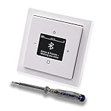 Busch Jäger Unterputz UP Bluetooth Radio (8217U) Future Linear Studioweiß glänzend- KomplettSet + Radioeinheit 8217 U, Rahmen + Radioabdeckung inkl. EBROM Phasenprüfer zur einfachen Montage des Radios