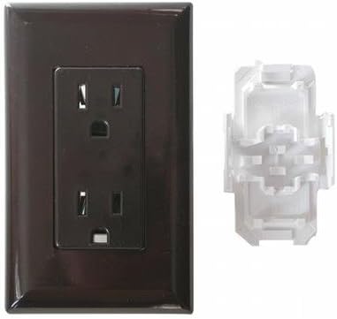 Diamond Group WDR15BR Brown 15 Amp Decor Speed Box Receptacle (Quantity 4)