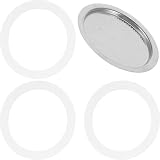 FRCOLOR Guarnizione Ricambio Sicuro per Caffettiera da 9 Tazze in Silicone Anello in Acciaio Inossidabile per Macchina da Caffè Espresso, per Cucina e Bar