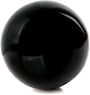 FOCCAR Stone Crafts Esfera de obsidiana Negra Natural Piedra de Bola de Cristal Grande Cristal (Color : Only 4cm Ball)