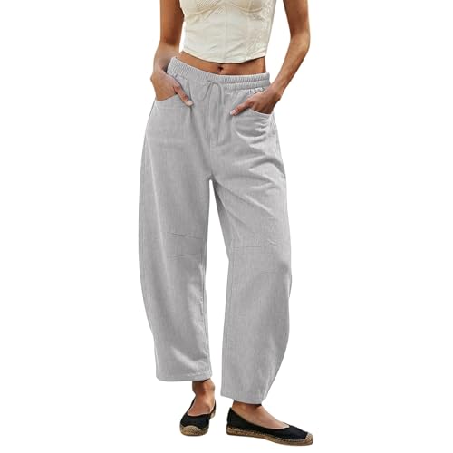 Pantalon décontracté pour femme pantalon élégant jambes larges fluide
