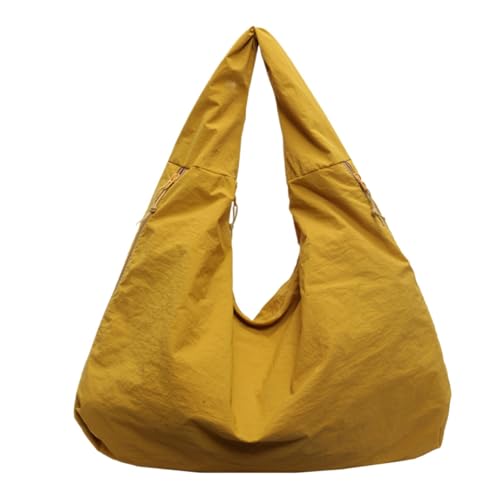 Sac à bandoulière en nylon uni pour femme - Grand fourre-tout d'université